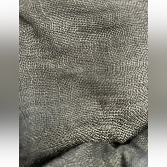 NWT ECHO 100% LINEN DARK BROWN FRINGE METAL BOHO SCARF - SQUARE - 43"X43" NEW - Picture 11 of 12